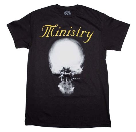 Ministry Mind Skull T-Shirt Check out this cool Ministry t-shirt! Each shirt is a men's standard ...