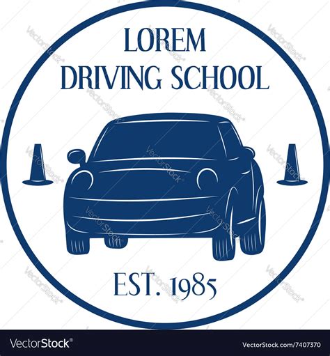 Driving school logo template Design element Vector Image