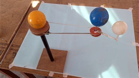 How to make sun, earth and moon system DIY orrery - YouTube