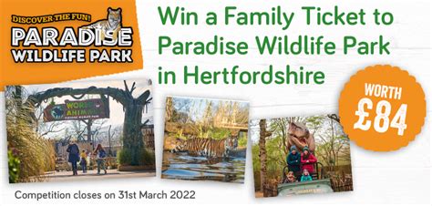 Win a Family Ticket to Paradise Wildlife Park worth £84