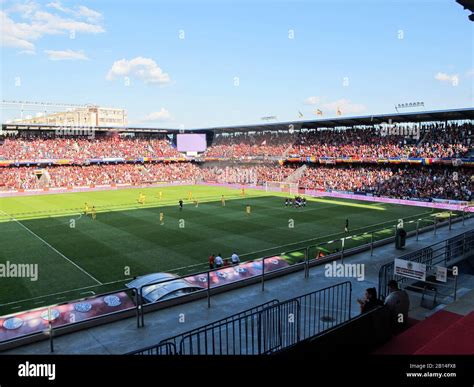 Sparta Prague football playing in his stadium. Prague. Czezch Republic ...