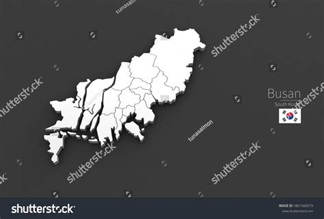 Busan City Map 3d Map Series Stock Illustration 1861560319 | Shutterstock