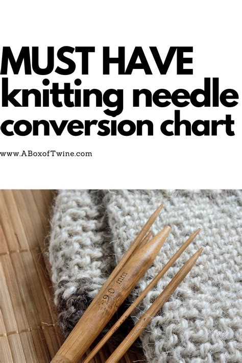 Knitting needle conversion chart – Artofit