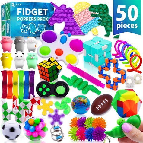 Buy 50 Pcs Fidget Pack - Party Favors Gifts for Kids, Adults ...