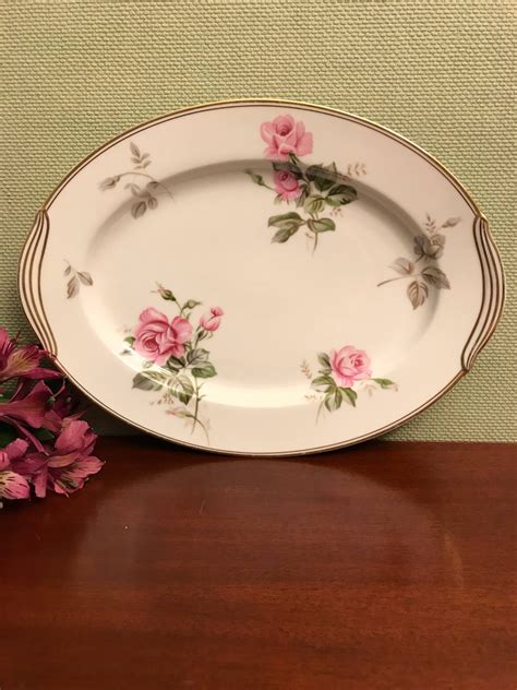 Vintage Rose Platter, Noritake Rosa 5460 pattern Platter, Noritake Rosa Small oval platter, 11 ...