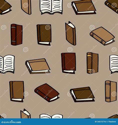 Cartoon Books Seamless Background Stock Vector - Illustration of ...