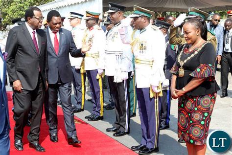 President Hakainde Hichilema and his Namibian counterpart Hage Geingob ...