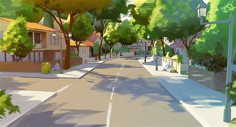 Neighborhood sketch by Tohad on deviantART | Scenery background, Anime scenery wallpaper ...