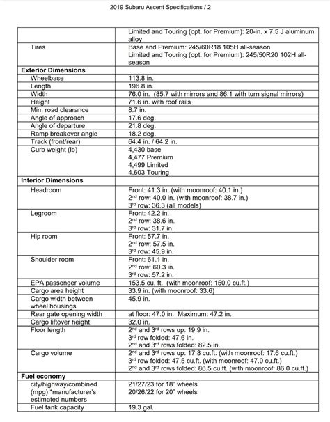 subaru ascent interior dimensions - rupert-gillich