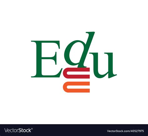 Edu logo concept design Royalty Free Vector Image