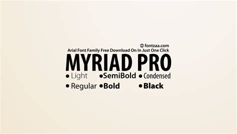 Myriad Pro Font - Fontzaa - Exclusive Fonts Library