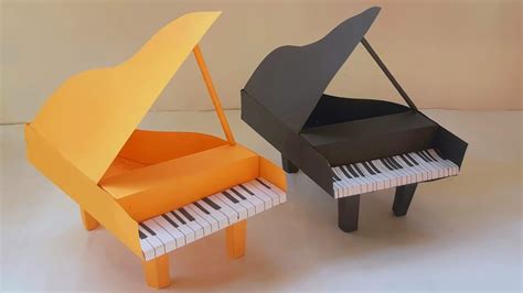 Paper Piano🎹 || How to make paper piano || Mini paper home decoration idea || Easy craft - YouTube