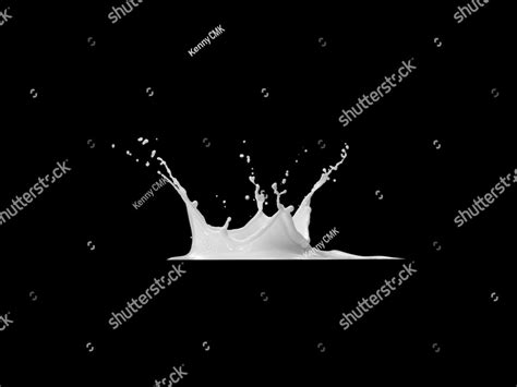 Milk splash vector illustration on black background, realistic image Food Images | Creative Market