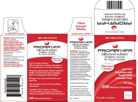 Rx Item-Proair HFA 90Mcg Aer 8.5Gm By Teva Pharma