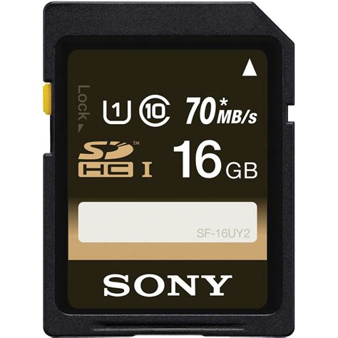 Sony 16GB UHS-I SDHC Memory Card (Class 10) SF16UY2/TQ B&H Photo