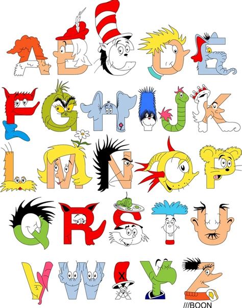 Dr. Seuss Alphabet by Mike Boon