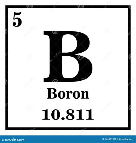 Periodic Table of Elements - Boron Vector Stock Vector - Illustration of design, name: 161907908