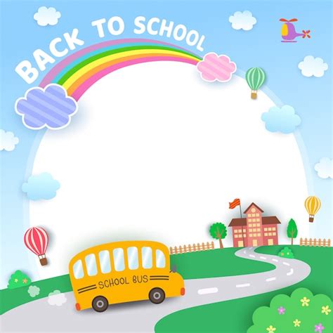 Premium Vector | Back to school nature background illustration