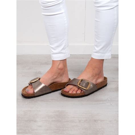 Birkenstock Madrid Big Buckle Sandal in Graceful Taupe