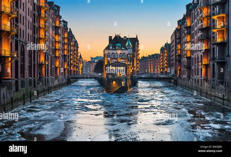 The famous Speicherstadt in Hamburg, Germany during winter Stock Photo - Alamy