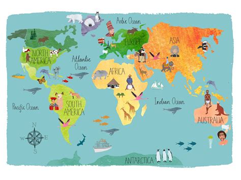 Cute World Map Wallpaper Fresh Inspiration Hand Drawn Maps 7bit Co And ...