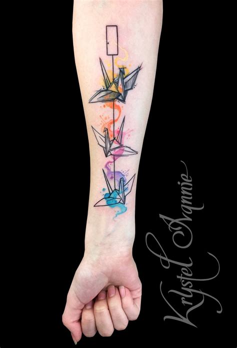 Origami crane tattoo | Idee per tatuaggi, Tatuaggi, Idee