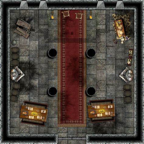 CASTLE HALL BATTLEMAP 25x25 by ArtsbyJapao on DeviantArt | Maps - BattleMaps | Pinterest | Art ...