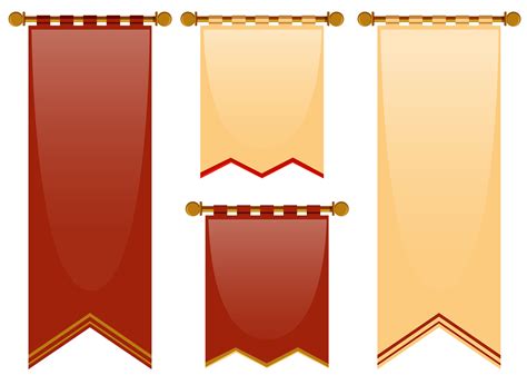 Medieval style of banners in red and brown 299917 Vector Art at Vecteezy