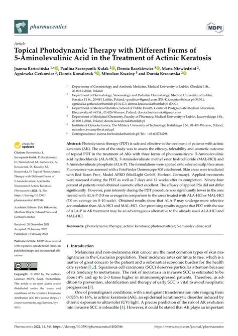 (PDF) Topical Photodynamic Therapy with Different Forms of 5 ...