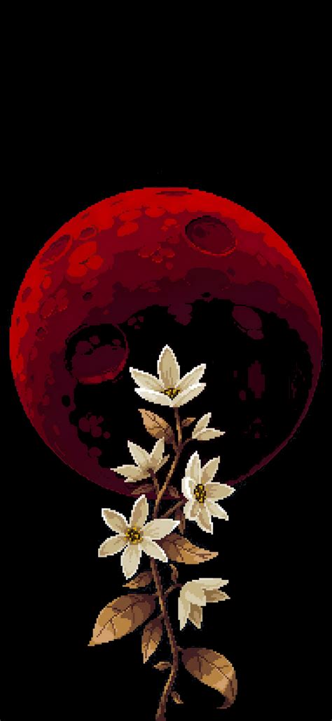 Pixel art blood moon - [1440x3120] : r/Amoledbackgrounds