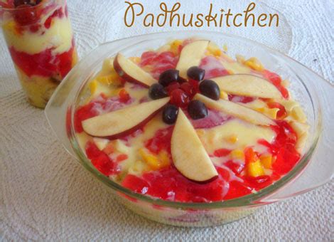 Trifle Pudding-Fruit Trifle Recipe - Padhuskitchen