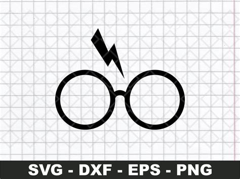 Harry Potter Glasses SVG Cut File Silhouette | Vectorency