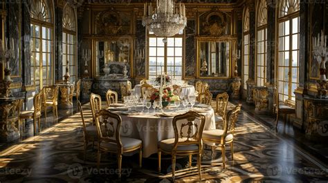 Photo of the dining room at the Palace of Versaille, France. Generative AI 27131454 Stock Photo ...