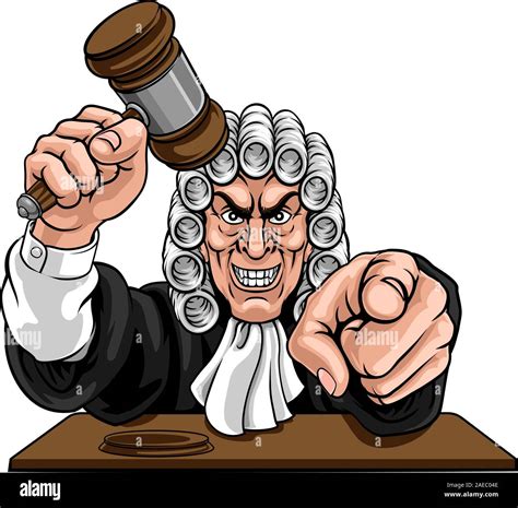 Judge Cartoon Character Stock Vector Image & Art - Alamy