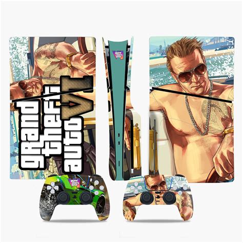 Grand Theft Auto VI PS5 Slim Skin Sticker Cover Design 6 - ConsoleSkins.co