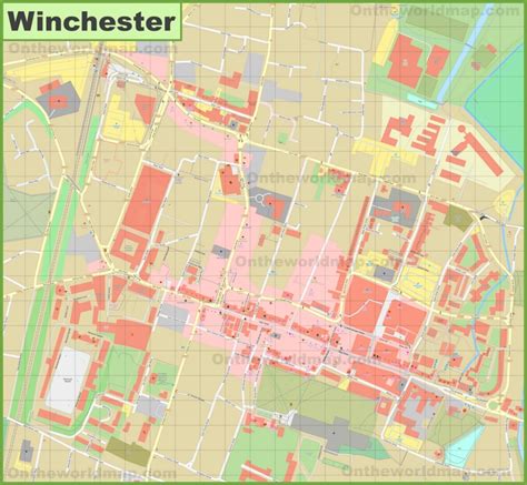 Winchester city center map