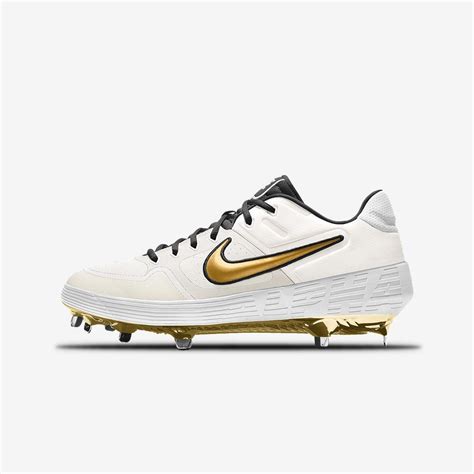 Nike Alpha Huarache Elite 2 Low Metal Premium By You Custom Baseball Cleat in White - Lyst