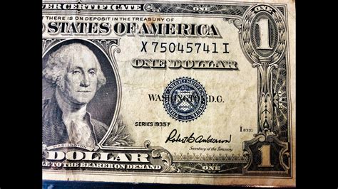 Rare Dollar Bills: 1935 Silver Certificate - YouTube