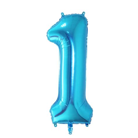 1pcs 40inch Big Blue Number 1 Foil Helium Balloon Large One Year Birthday Party Decoration Baby ...