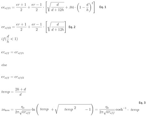 Wire Microstrip Impedance Calculator - EEWeb