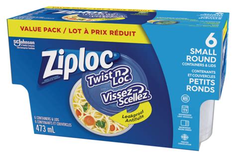 Ziploc Twist 'N' Lock Small Round Plastic Food Storage Containers, 473-mL, 6-pk | Canadian Tire