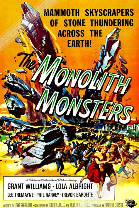 Monolith Monsters Poster, Vintage Horror Movie Poster 1957 | Vintage ...