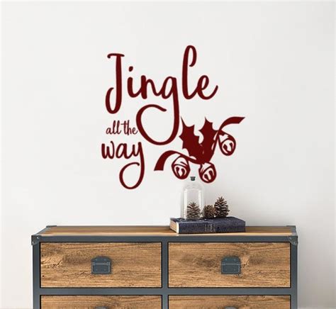 Jingle All the Way Vinyl Wall Decal Sticker Christmas Decor | Etsy