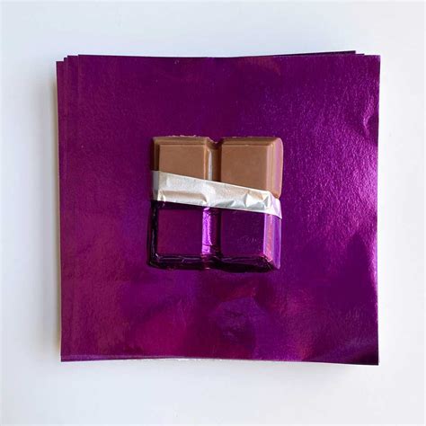 4x4 inch Purple Foil Candy Wrappers - Confectionery House