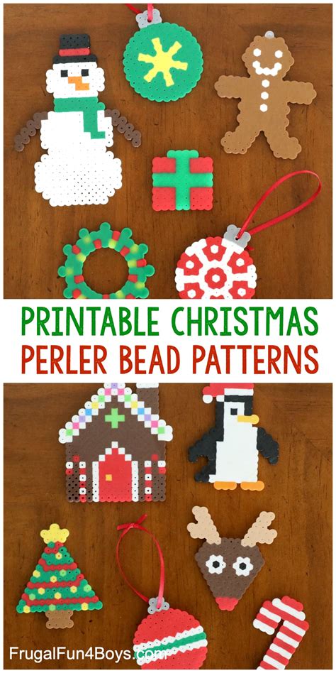 Printable Christmas Perler Bead Patterns | Balanced Body