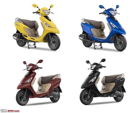 TVS Scooty Zest 110 Matte series launched, gets 4 new colours - Team-BHP