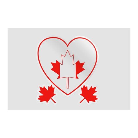 Canada Day With Maple Leaf Style 10 Sticker - DecalsHouse