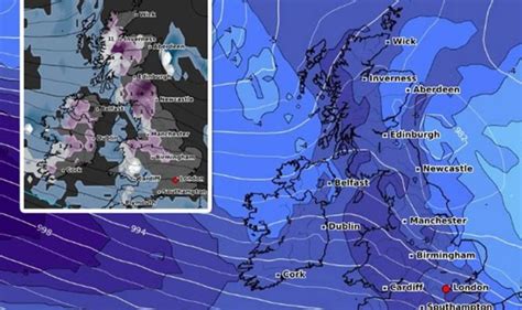 UK weather warning: Snow maps show Britain smashed by brutal Arctic big freeze TONIGHT | Weather ...