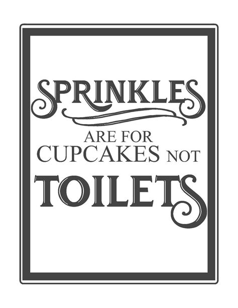 Sprinkles are for cupcakes not toilets-free vintage inspired bathroom printable-www.themo ...