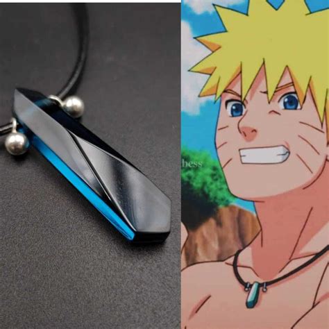 Handmade Casted Glass Naruto Necklace With leather Cord Inspired First ...